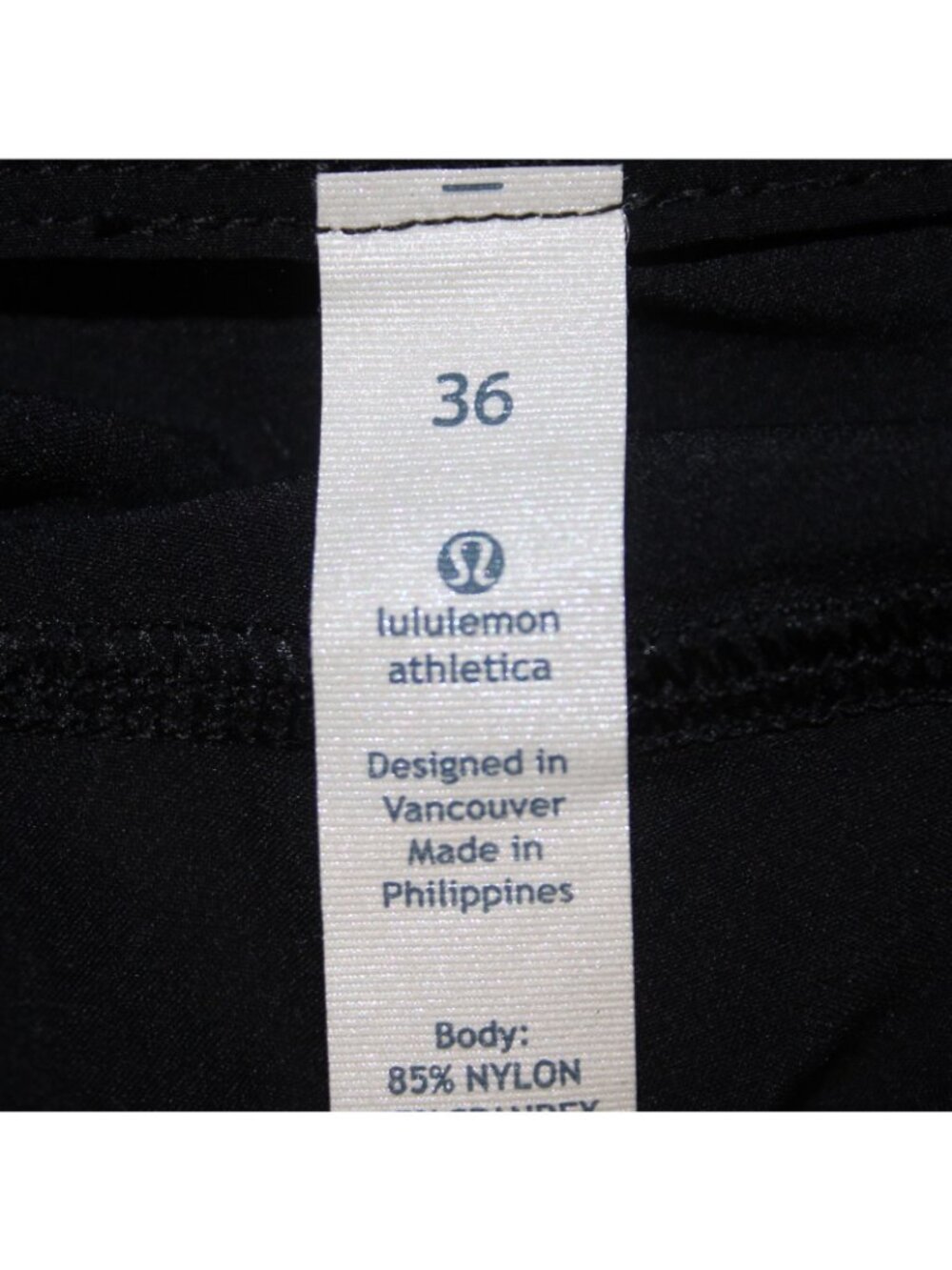 Lululemon Pant Sz 36 Black Pockets Straight Leg Nylon Spandex Pant - Picture 5 of 12